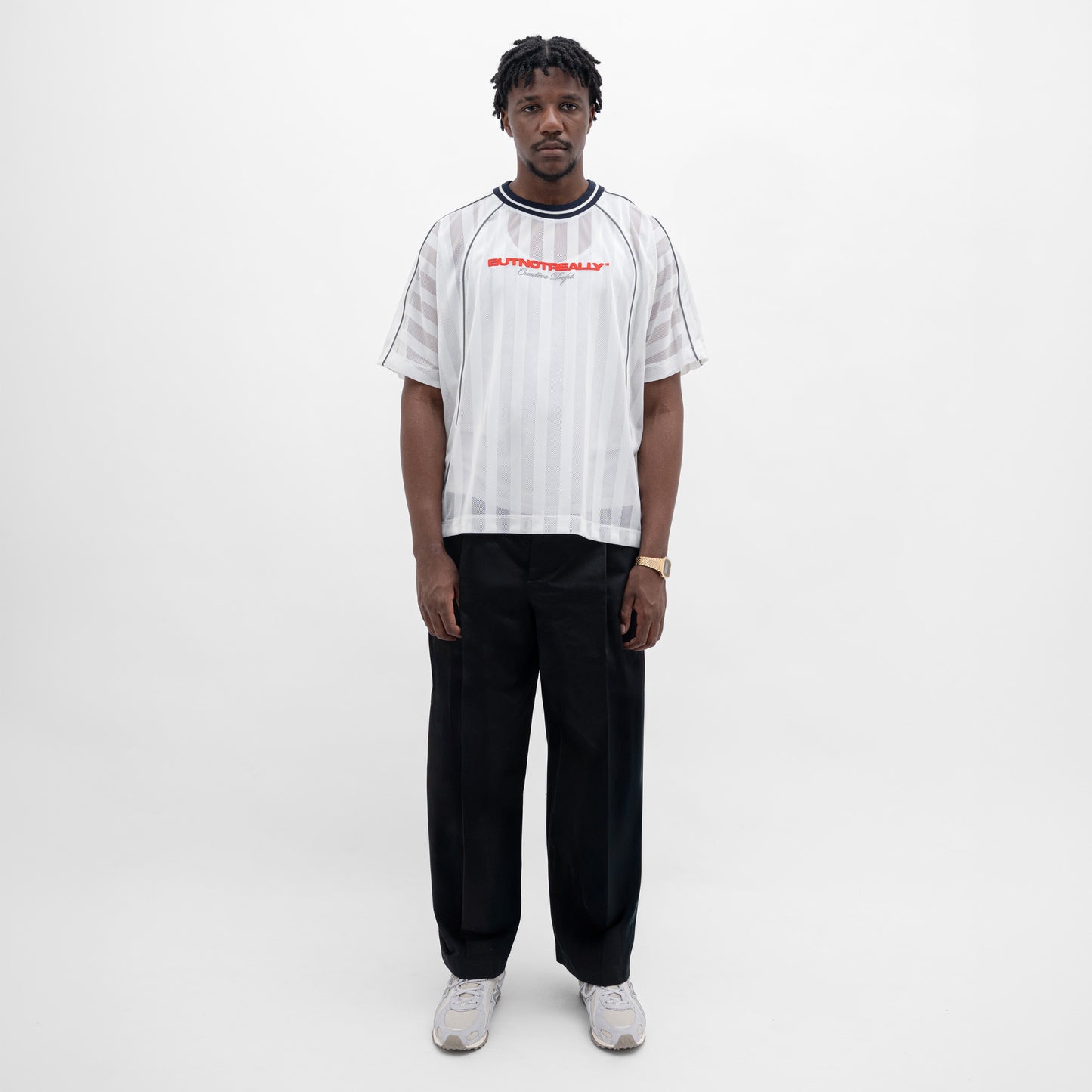 ButNotReally™ Graphic Mesh Oversized Tee