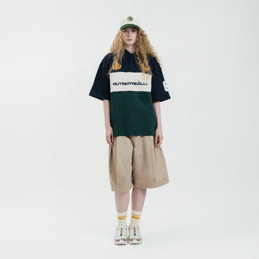 ButNotReally™ Graphic Interlock Oversized Polo Tee
