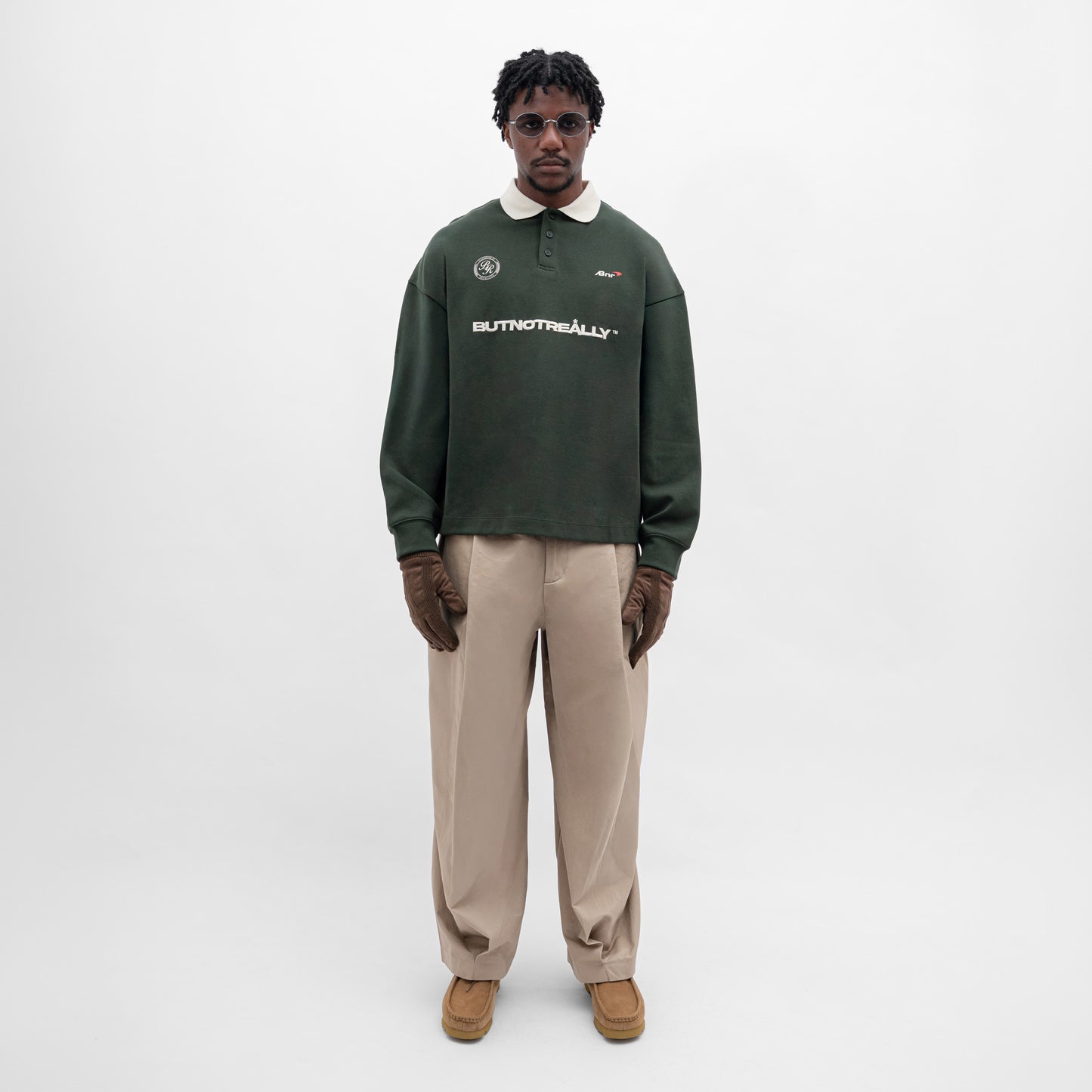 ButNotReally™ Graphic Interlock Long Sleeves Polo Tee