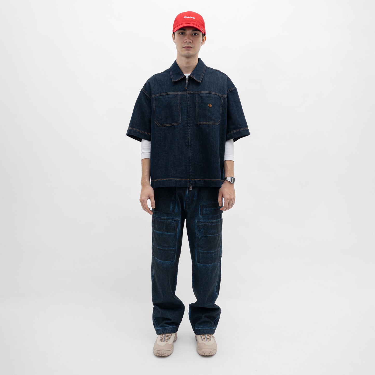 ButNotReally™ Dual-Zip Denim Cropped Fit Shirt