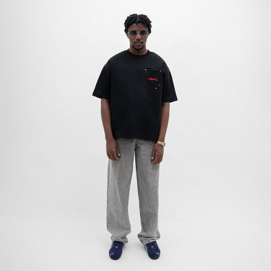 ButNotReally™ Graphic Interlock Oversized Pocket Tee