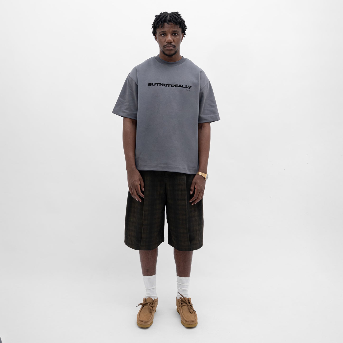 ButNotReally™ Cotton Wide Fit Pleated Half Pants