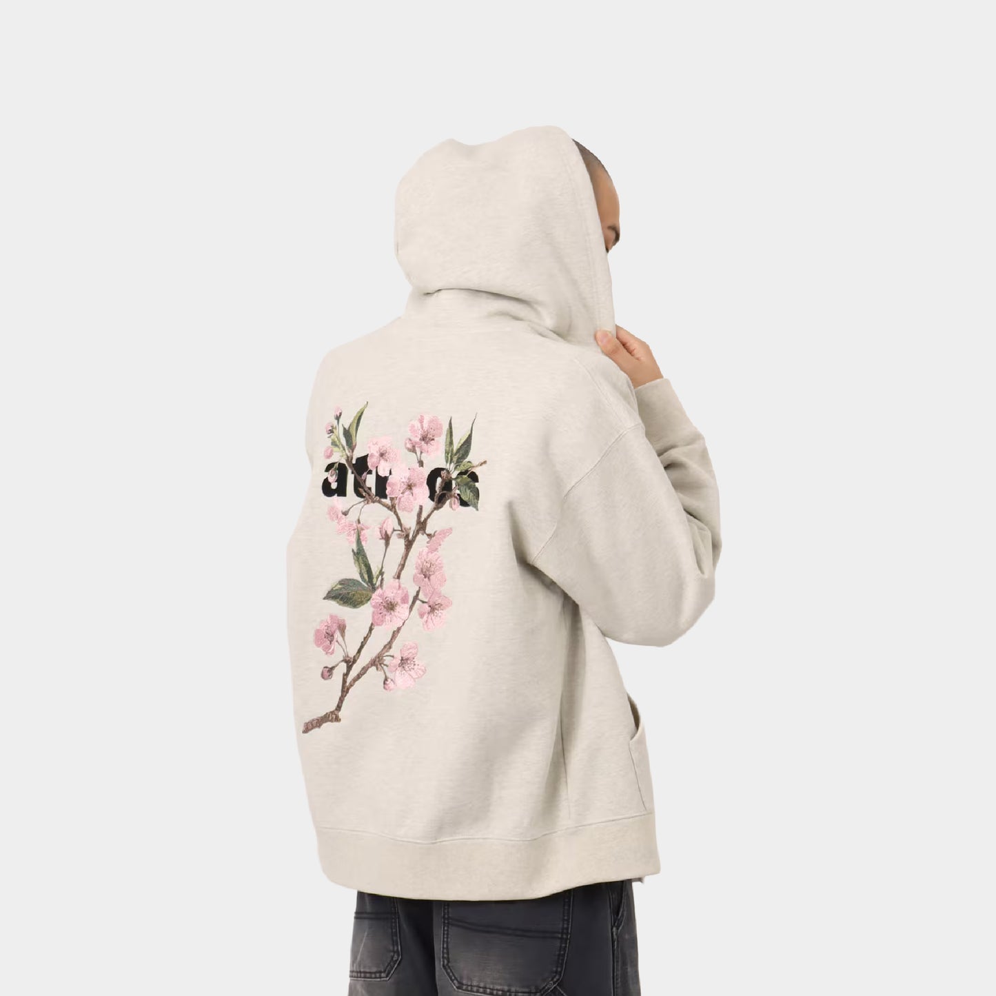 atmos Sakura Motif Zip-up Hooded Sweatshirt