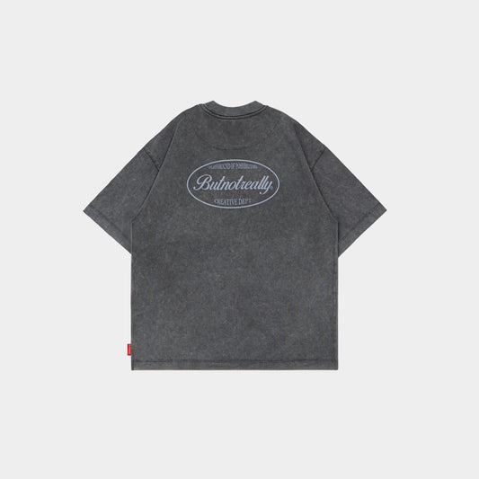 ButNotReally™ Stone-Washed Graphic Cotton Oversized Pocket Tee