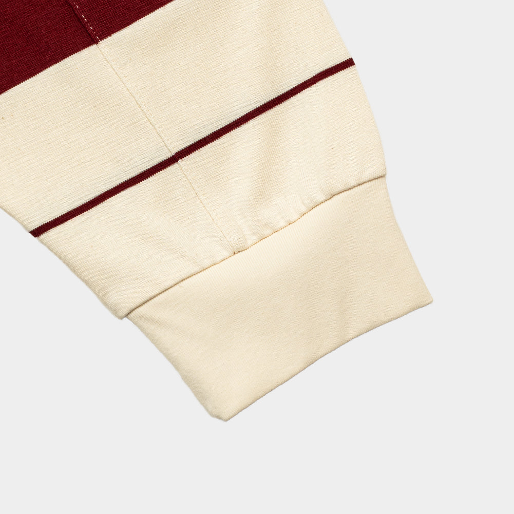 ButNotReally™ Stripes Interlock Long Sleeves Polo Tee