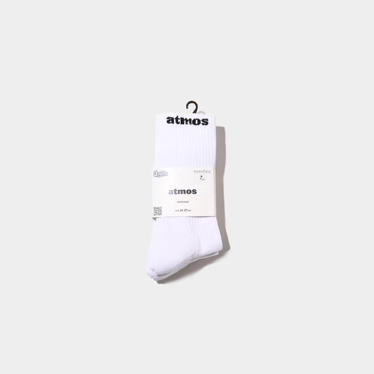 atmos Small Jacquard Logo 3P Socks