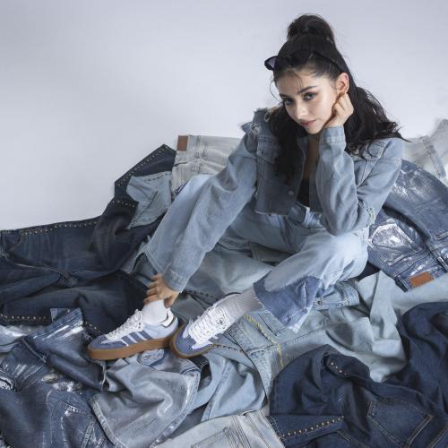 Releasing the adidas Originals "SAMBAE" Stacked Denim, exclusive design by atmos Pink!