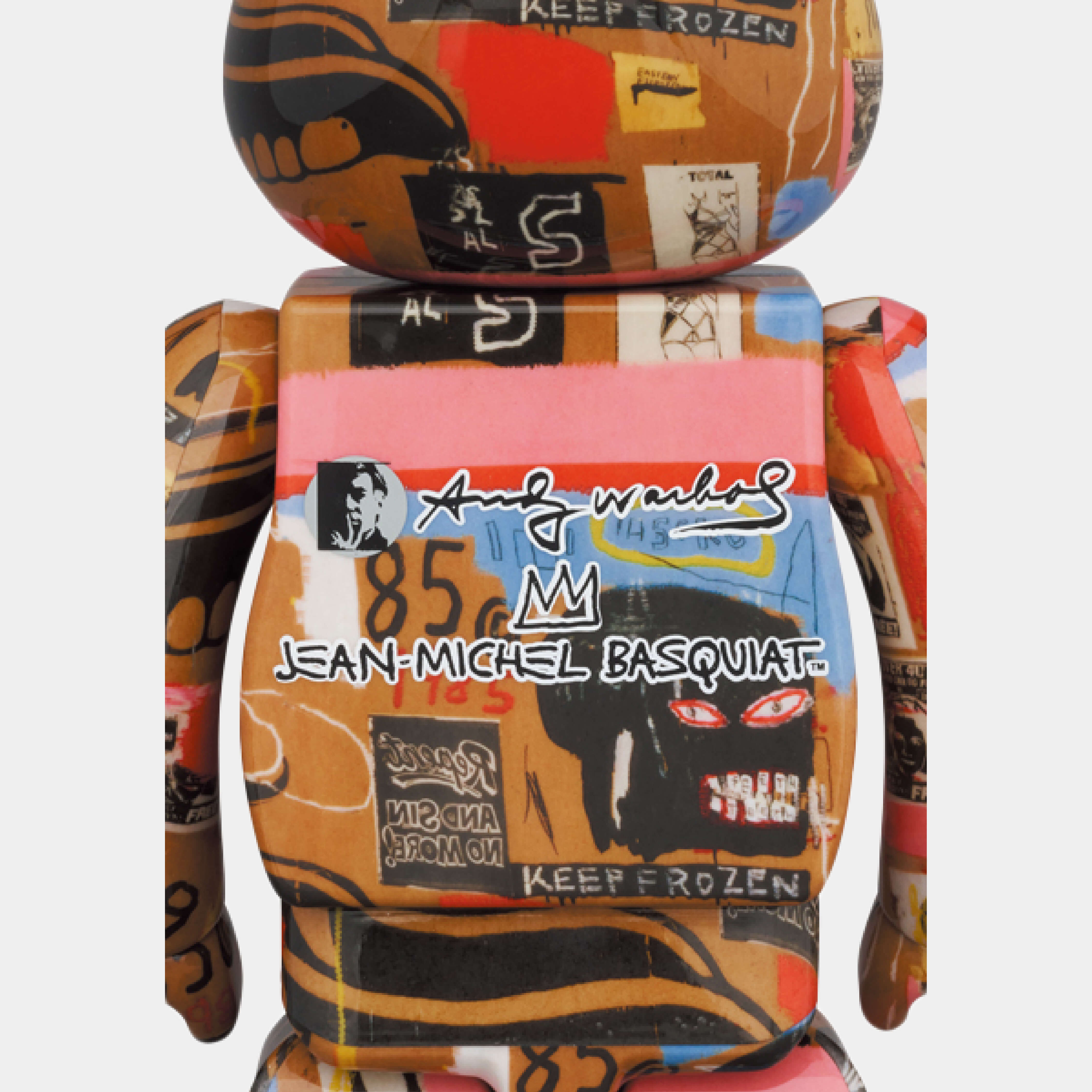 Medicom Be@rbrick Andy Warhol x Jean-Michel Basquiat #2 100% & 400
