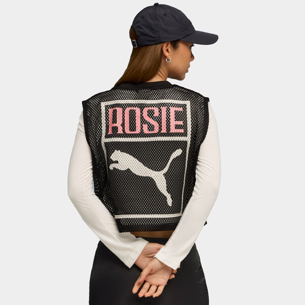 PUMA x ROSÉ Relaxed Mesh Top | Cropped Streetwear Style – atmos