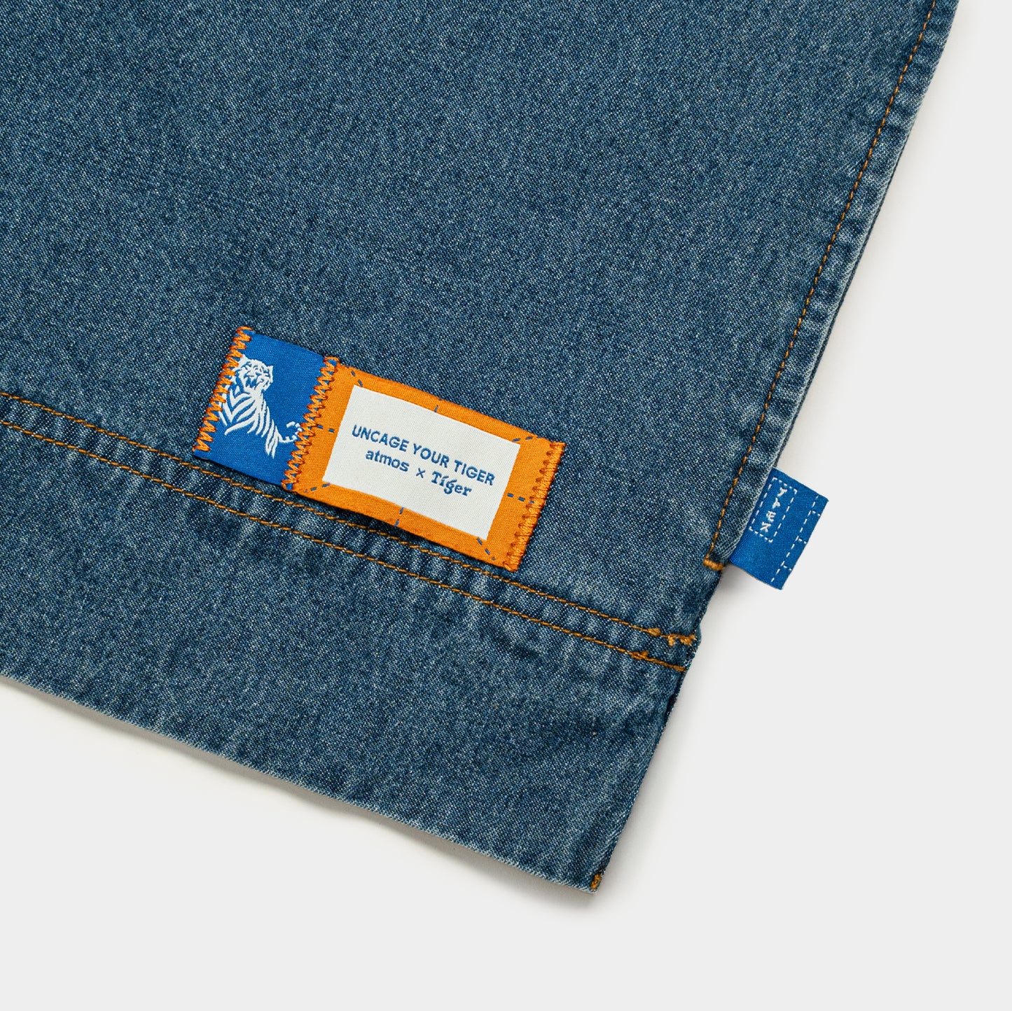 atmos x Tiger Chambray Chinese Button Long Sleeves Denim Jacket