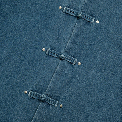 atmos x Tiger Chambray Chinese Button Long Sleeves Denim Jacket