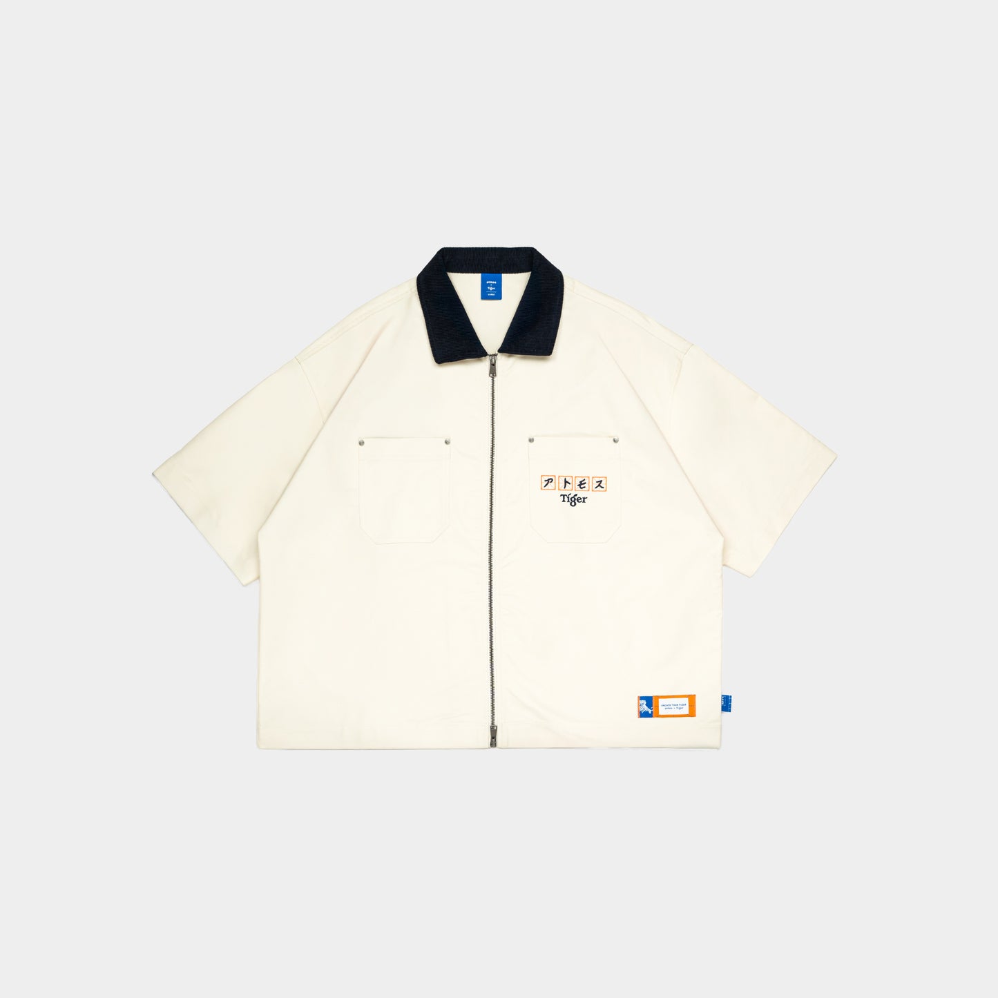 atmos x Tiger Graphic Cotton Boxy Work Shirt