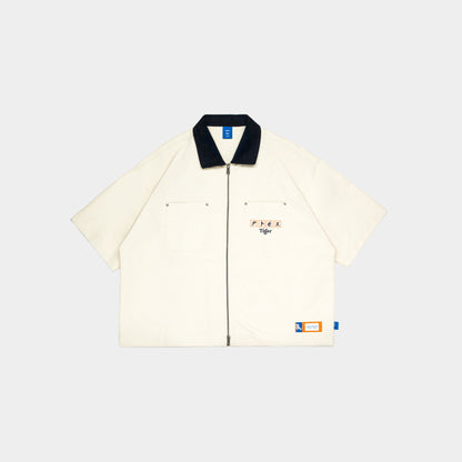 atmos x Tiger Graphic Cotton Boxy Work Shirt