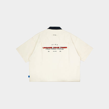 atmos x Tiger Graphic Cotton Boxy Work Shirt