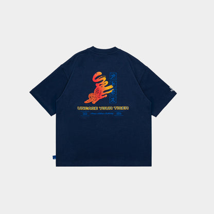 atmos x Tiger Graphic Interlock Oversized Tee
