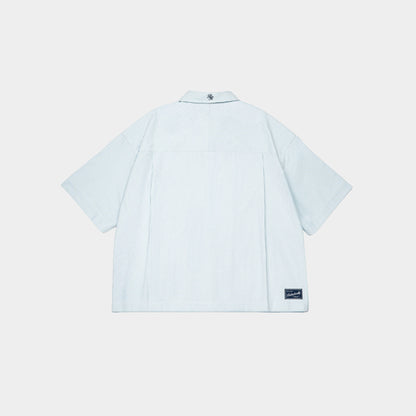 ButNotReally™ Stripes Graphic Cotton Boxy Shirt