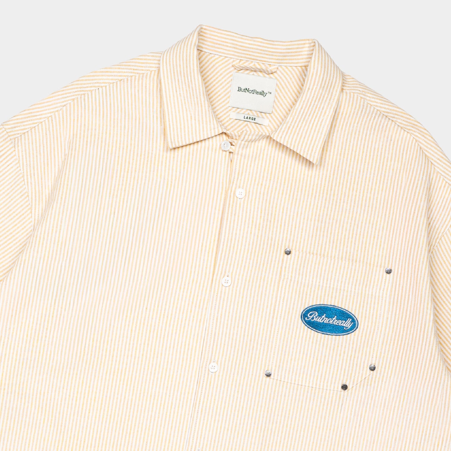 ButNotReally™ Stripes Graphic Cotton Boxy Shirt