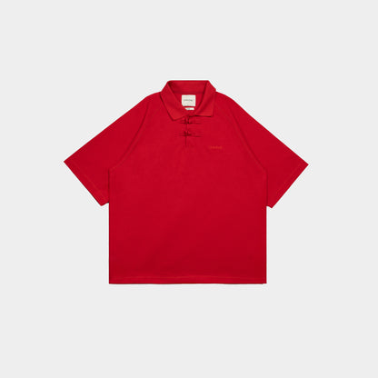 ButNotReally™ Core Cotton Chinese Button Polo Tee