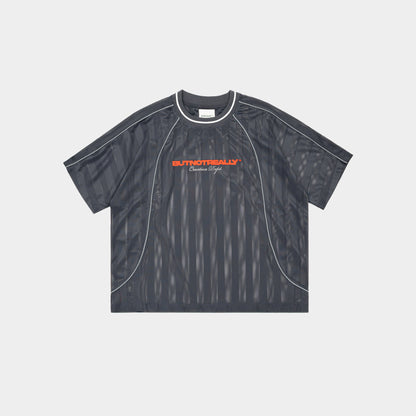 ButNotReally™ Graphic Mesh Oversized Tee