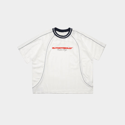 ButNotReally™ Graphic Mesh Oversized Tee