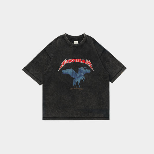 ButNotReally™ Stone-Washed Graphic Cotton Oversized Tee