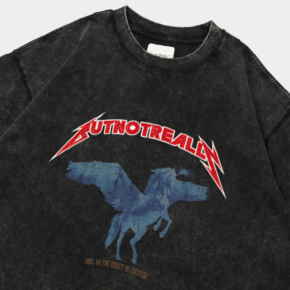 ButNotReally™ Stone-Washed Graphic Cotton Oversized Tee