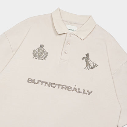 ButNotReally™ Graphic Interlock Oversized Polo Tee