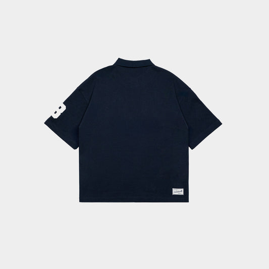 ButNotReally™ Graphic Interlock Oversized Polo Tee