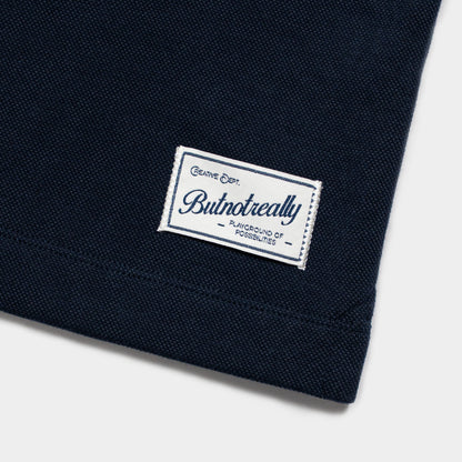 ButNotReally™ Graphic Interlock Oversized Polo Tee