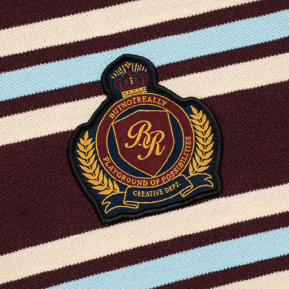 ButNotReally™ Stripes Cotton Long Sleeves Polo Tee
