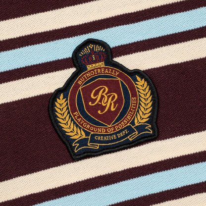 ButNotReally™ Stripes Cotton Long Sleeves Polo Tee