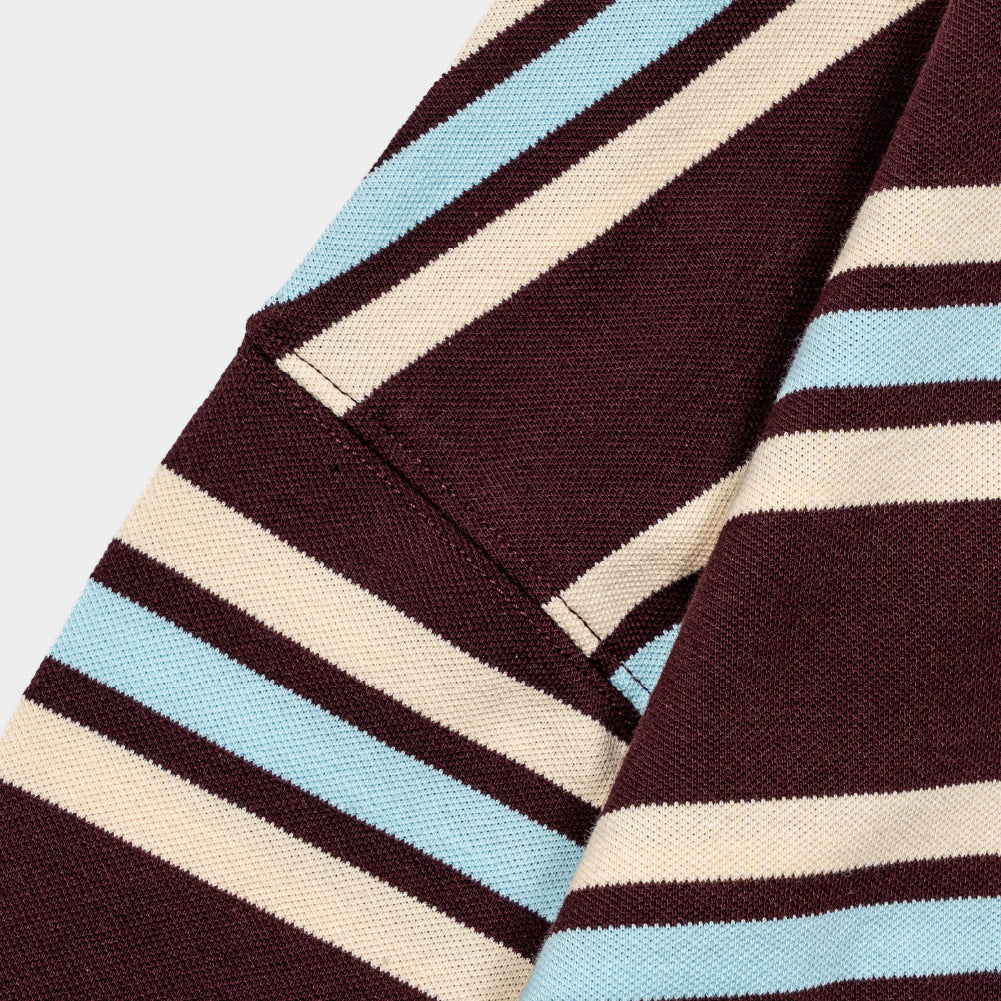 ButNotReally™ Stripes Cotton Long Sleeves Polo Tee