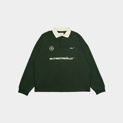 ButNotReally™ Graphic Interlock Long Sleeves Polo Tee