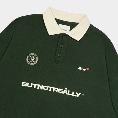 ButNotReally™ Graphic Interlock Long Sleeves Polo Tee