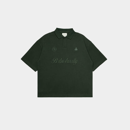 ButNotReally™ Graphic Interlock Oversized Polo Tee