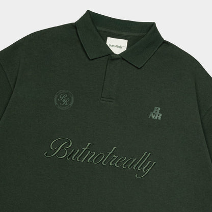 ButNotReally™ Graphic Interlock Oversized Polo Tee