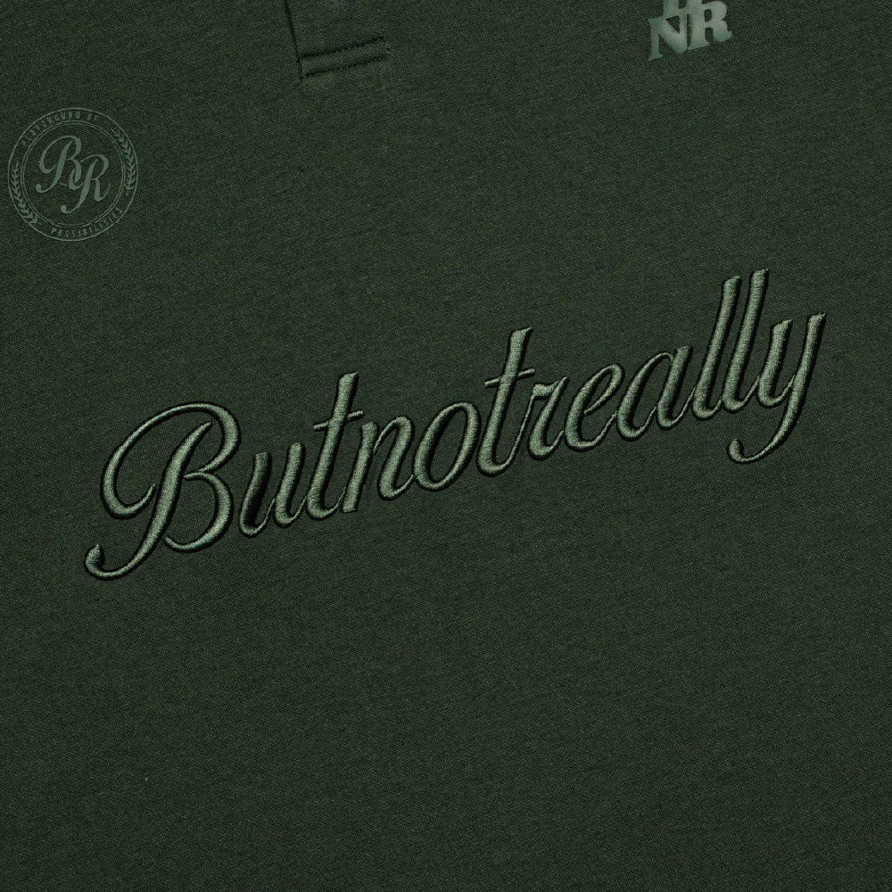 ButNotReally™ Graphic Interlock Oversized Polo Tee