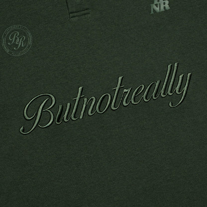 ButNotReally™ Graphic Interlock Oversized Polo Tee