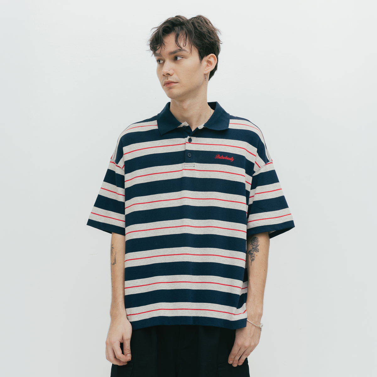 ButNotReally™ Core Stripe Polo Tee