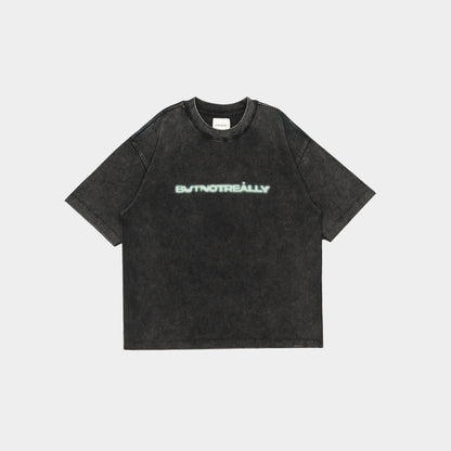 ButNotReally™ Stone-Washed Graphic Cotton Oversized Tee