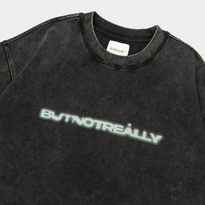 ButNotReally™ Stone-Washed Graphic Cotton Oversized Tee