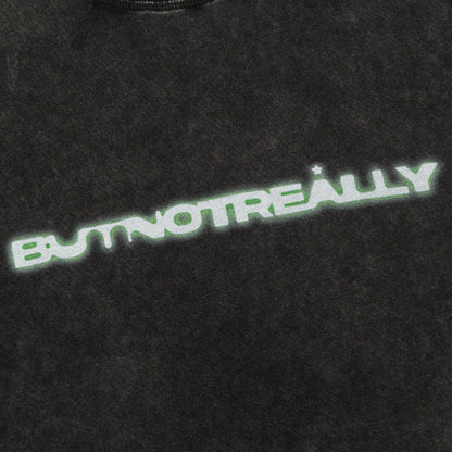 ButNotReally™ Stone-Washed Graphic Cotton Oversized Tee
