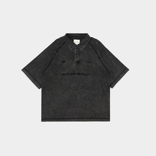ButNotReally™ Stone-Washed Cotton Oversized Polo Tee