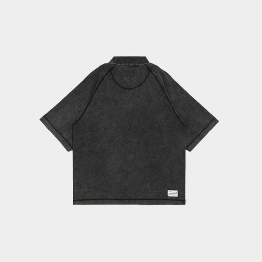 ButNotReally™ Stone-Washed Cotton Oversized Polo Tee