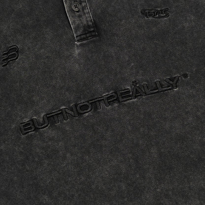 ButNotReally™ Stone-Washed Cotton Oversized Polo Tee
