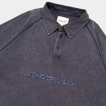 ButNotReally™ Stone-Washed Cotton Oversized Polo Tee