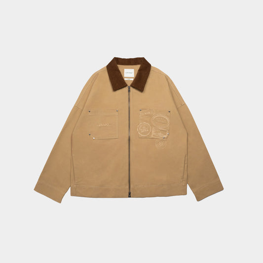 ButNotReally™ Graphic Cotton Boxy Cropped Jacket