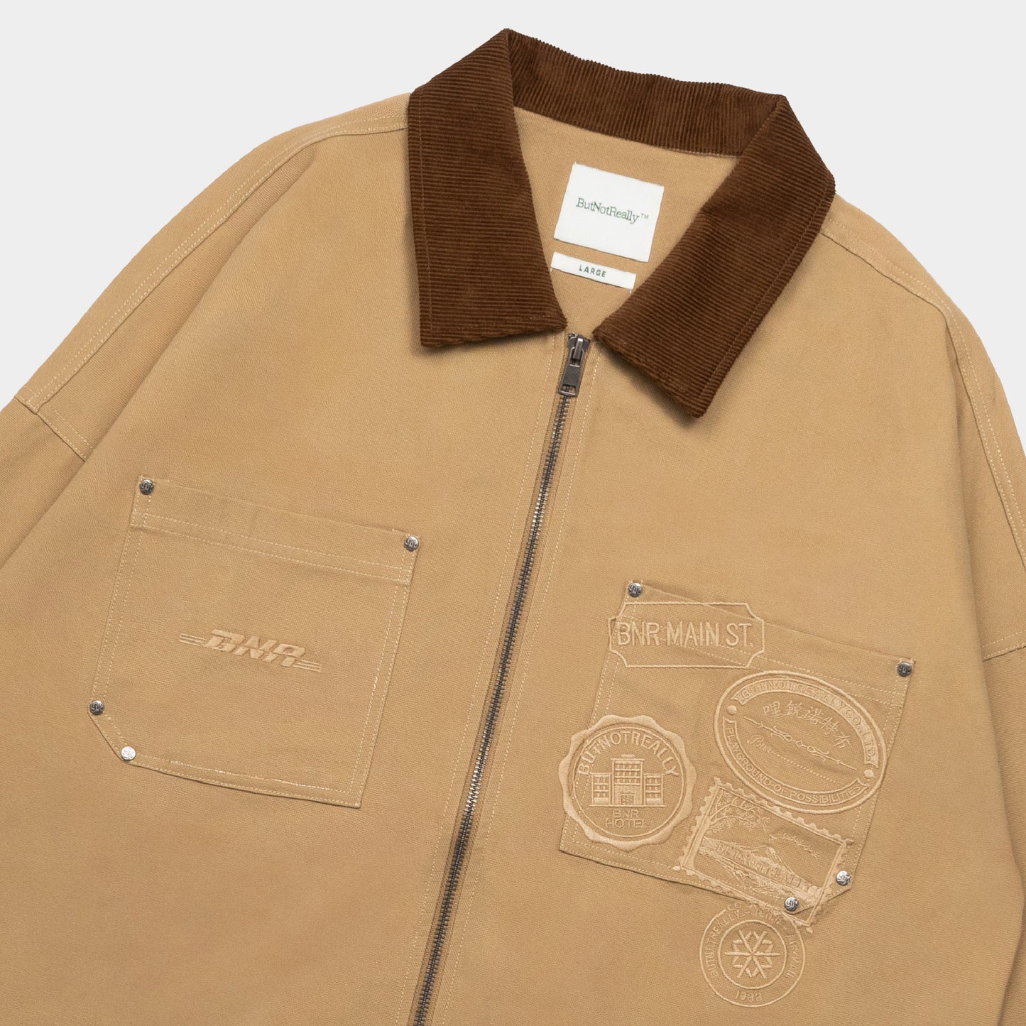 ButNotReally™ Graphic Cotton Boxy Cropped Jacket