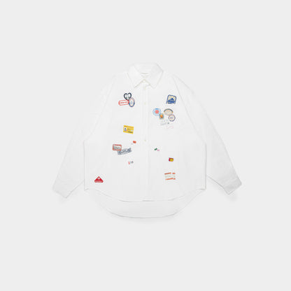 ButNotReally™ Graphic Cotton Oversized Long Sleeves Shirt