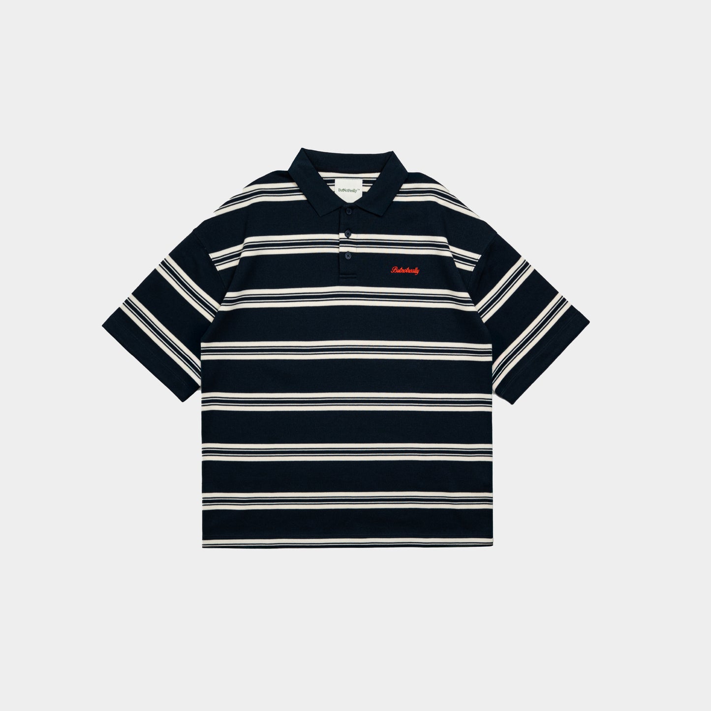 ButNotReally™ Interlock Stripes Polo Tee